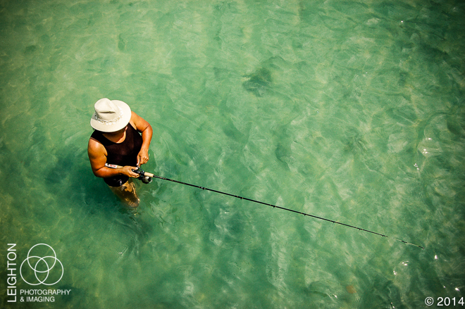 Fisherwoman with Spinning Rod